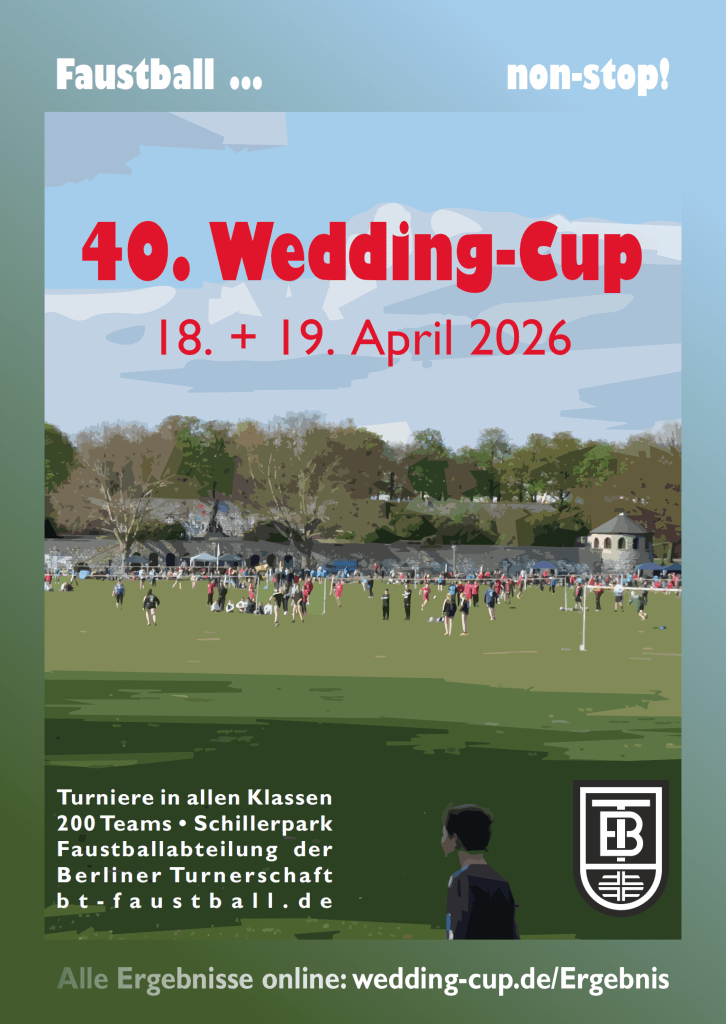 Ein Plakat für den 40. Wedding-Cup im April 2026