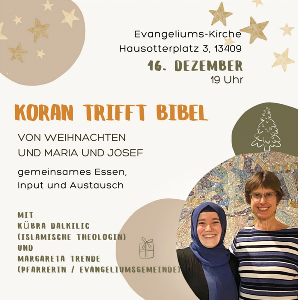 Flyer für das interkulturelle Treffen am 16. Dezember