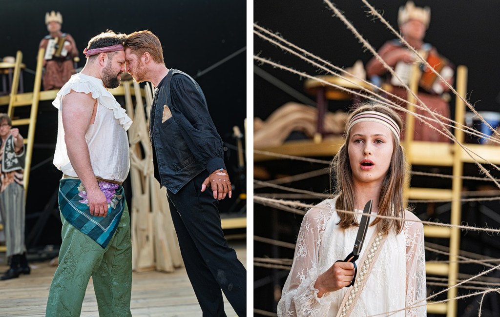 Zwei Szenen aus "Robin Hood" im Atze Musiktheater
