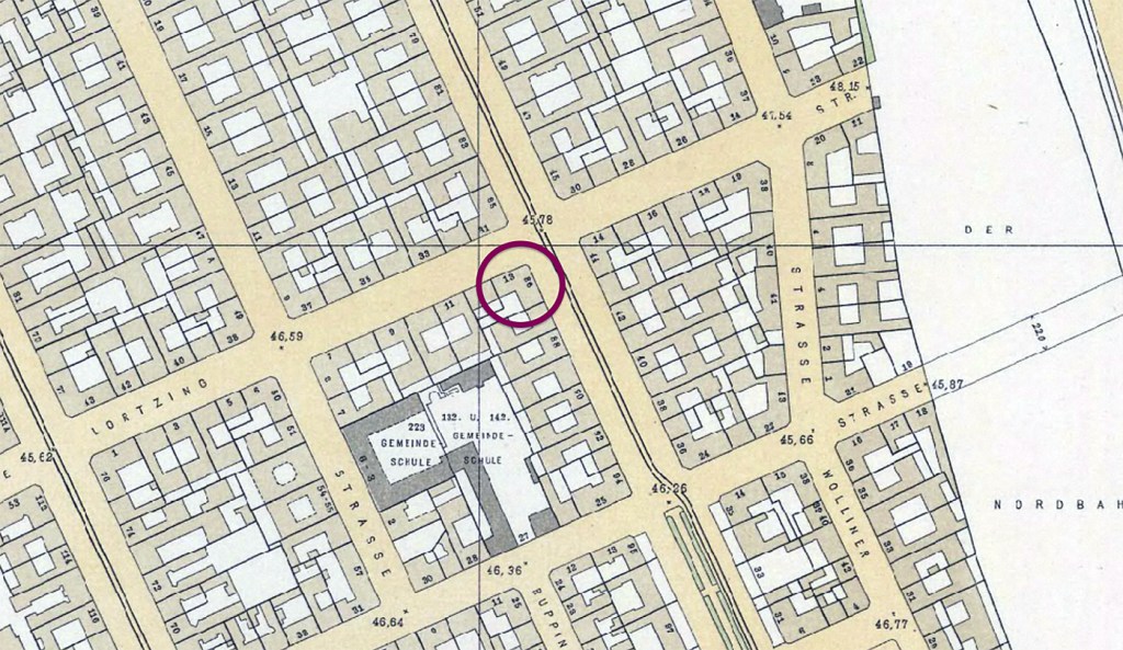 Ausschnitt Straube Berlin-Plan 1910. Quelle: HistoMapBerlin