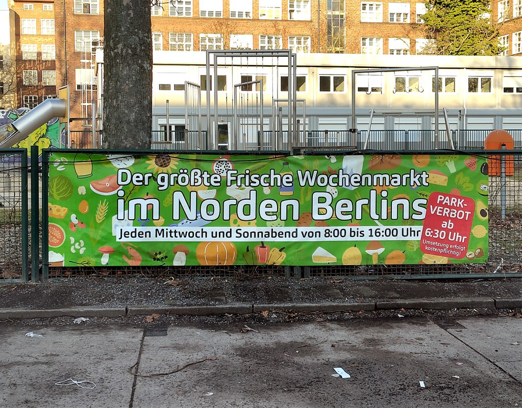 Schild am Genter Wochenmarkt, selbsterklärend. Foto: Hensel