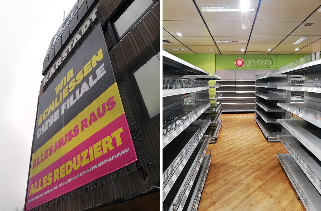 Karstadt am Leopoldplatz kurz vor der Schließung 2024. Fotos: Hensel