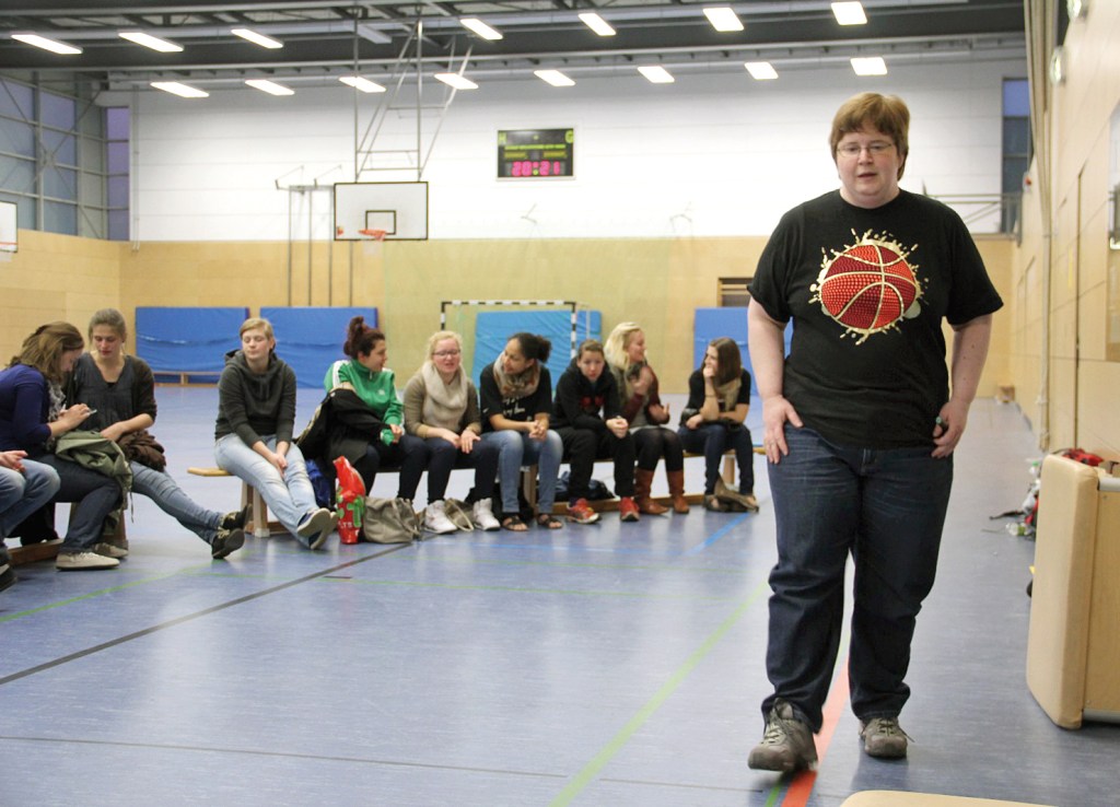 Susanne Bürger im Einsatz für den Basketball. Foto: Bianca Bürger