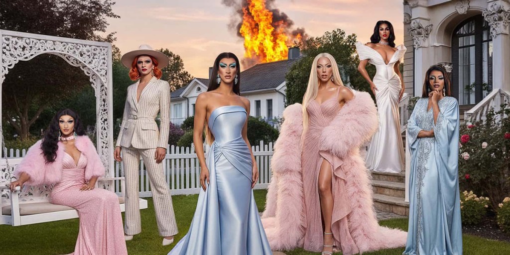 Das sind Mitwirkende der Drag-Show "Keeping Up With The Kants". Die Show ist im City Kino Wedding zu Gast. Foto: Veranstalter