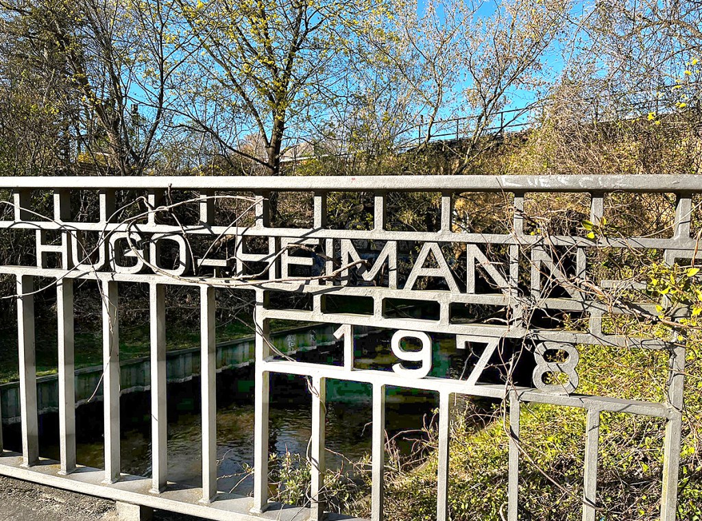 Die Hugo-Heimann-Brücke an der Panke. Foto: Brunnenmagazin