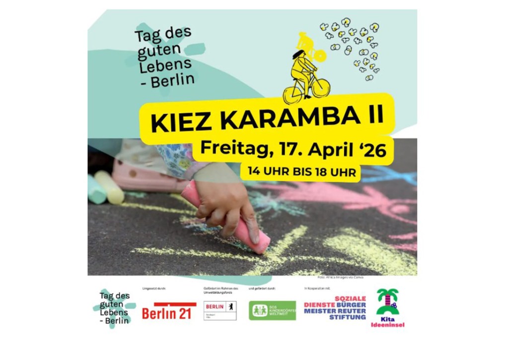 "Kiez Karamba" ist eine Umweltbildungsfest in der Antwerpener Straße. Foto: Plakat Veranstalter