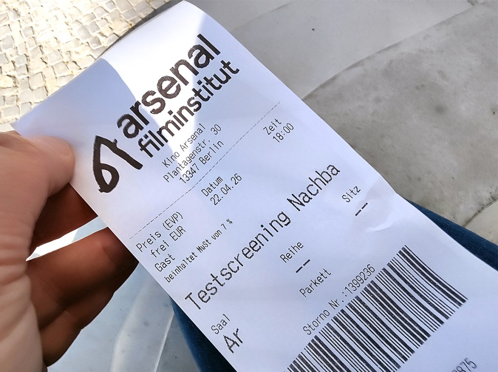 Ein Ticket für die kostenlose Testvorführung für die Nachbarschaft. Foto: Hensel