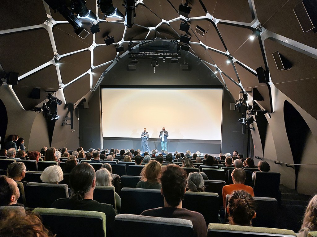 Blick in den Kinosaal bei der Testvorführung für die Nachbarschaft. Foto: Hensel