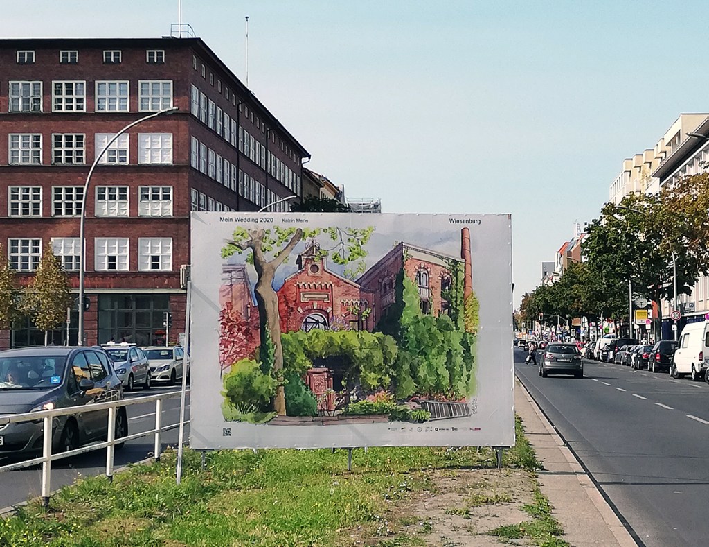 Platz 1 im Jahr 2020: Ein Aquarell von der Wiesenburg von Katrin Merle. Foto: Hensel