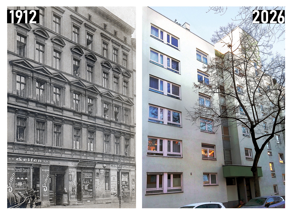 Gestern und heute: Putbusser Straße 40