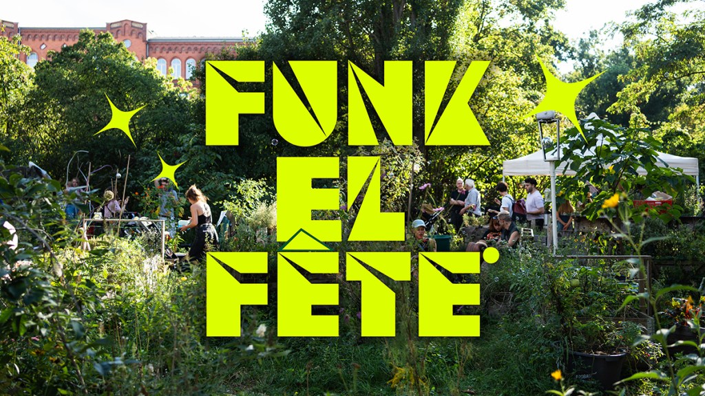 Zur Funkelfete in den Prinzengarten. Foto/Montage: Funkfunkel Familie