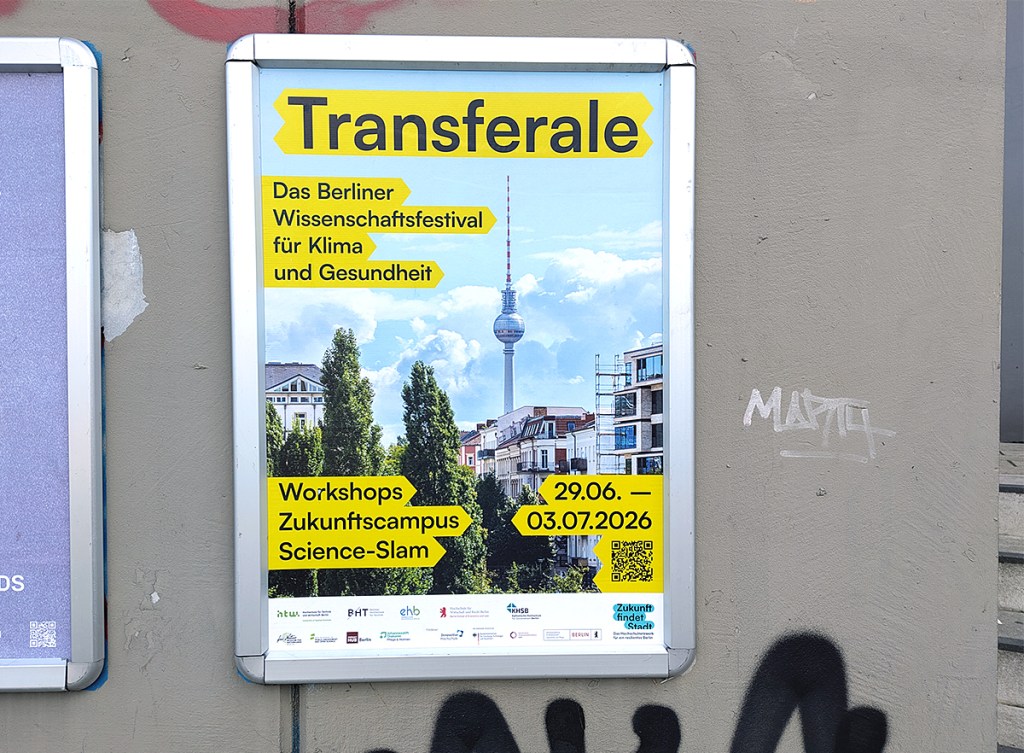 Plakat für die Transferale, die am 1. Juli auch in der Glasbox der BHT im Wedding stattfindet. Foto: Hensel