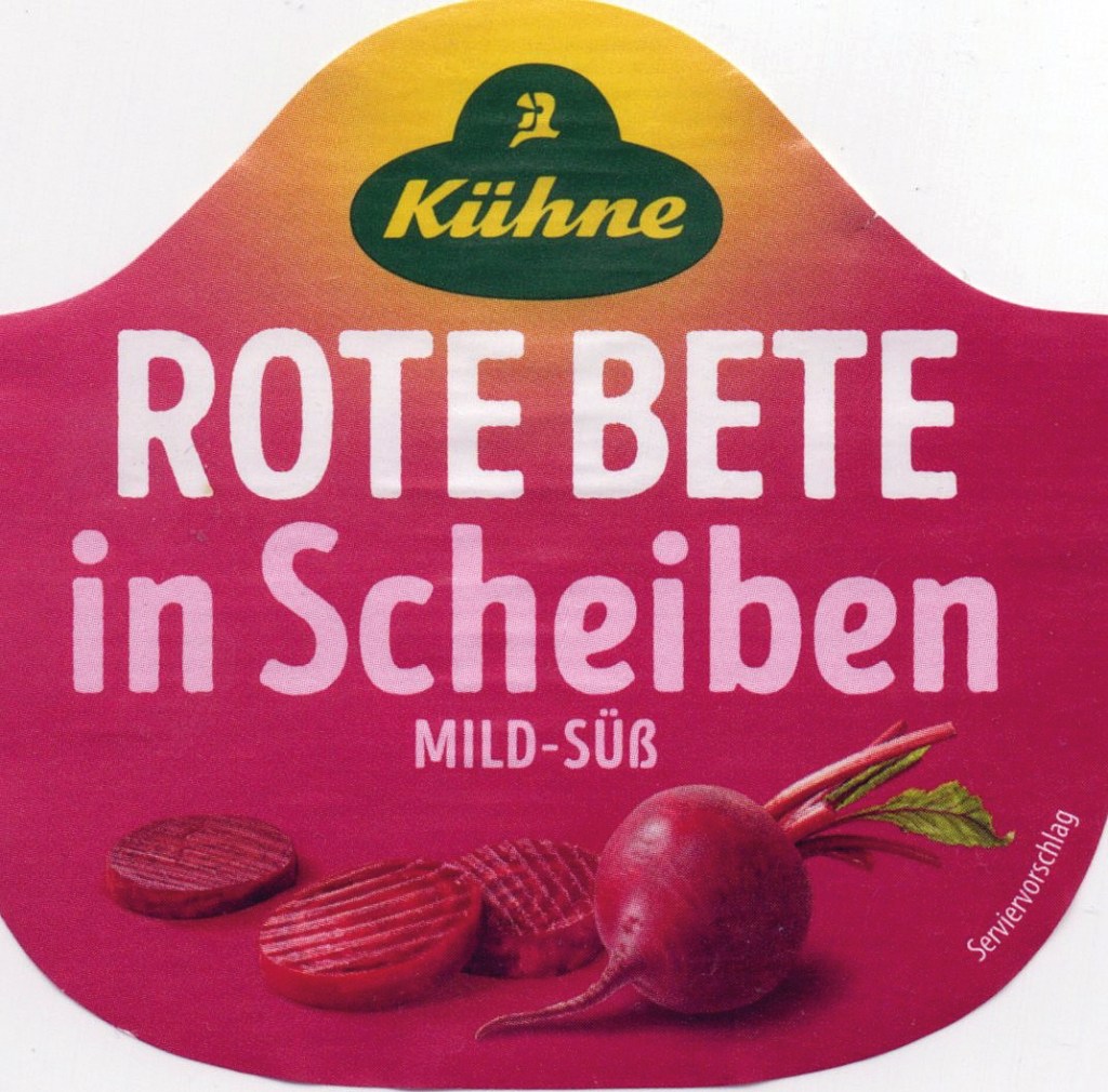 Heutiges Produktetikett mit Logo der Firma Carl Kühne KG (GmbH & Co.). Foto: Ralf Schmiedecke