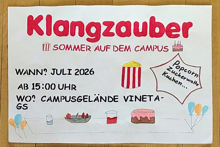 Eine Schülergrafik fürs Campusfest. Grafik: Vineta-Grundschule