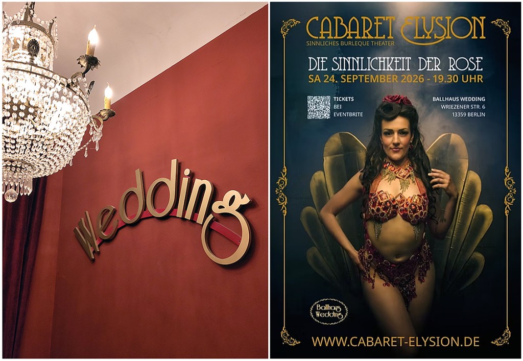 Flyer für die Burlesque-Veranstaltung des Cabaret Elysion