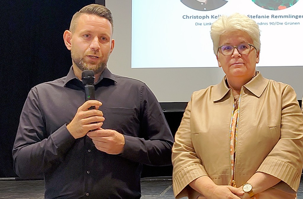 Bezirksbürgermeisterin Stefanie Remlinger mit ihrem möglichen Nachfolger, Christoph Keller