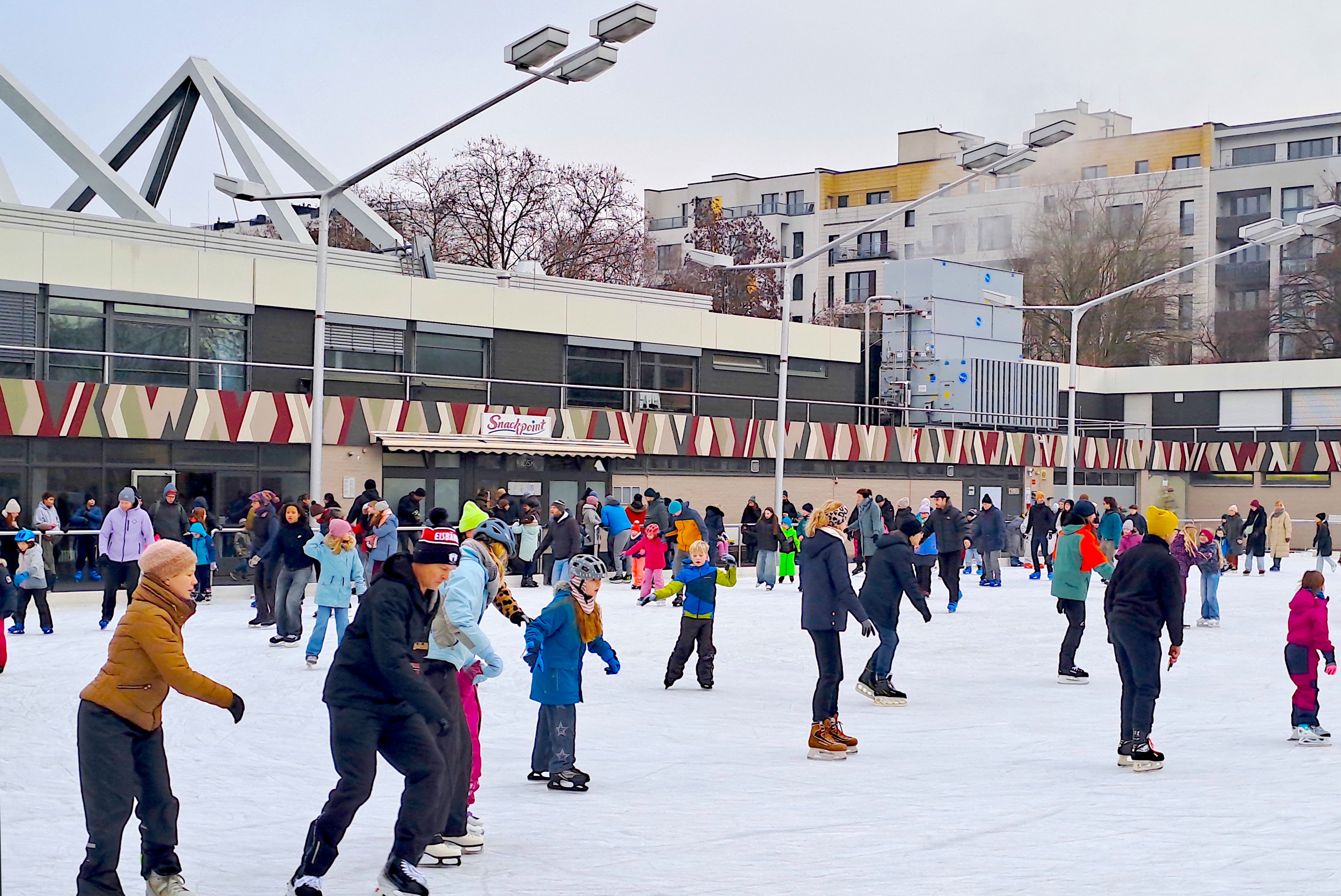 Testlauf im Erika-Heß-Eisstadion